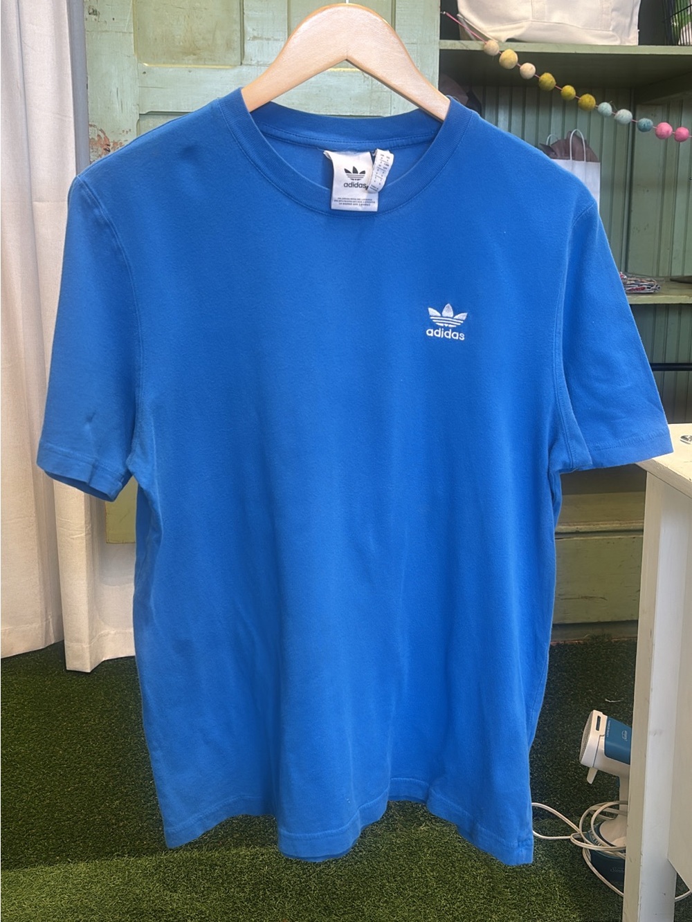 Adidas Men’s Blue Trefoil Crew Neck T-Shirt